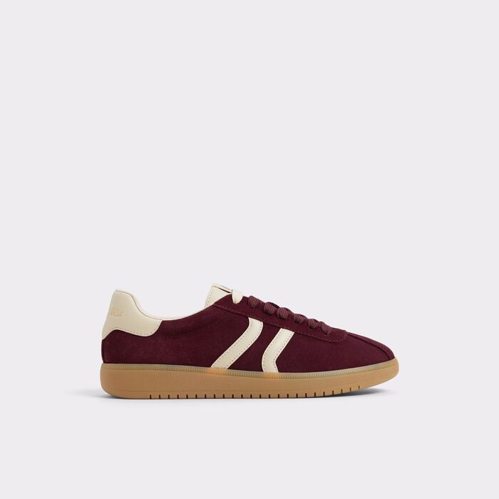 Flat trainers in bordo leather - CHICSNEAKER