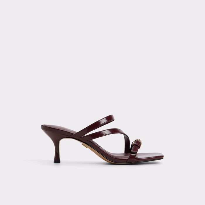 Stiletto heeled sandals in bordo - CITYVERSE