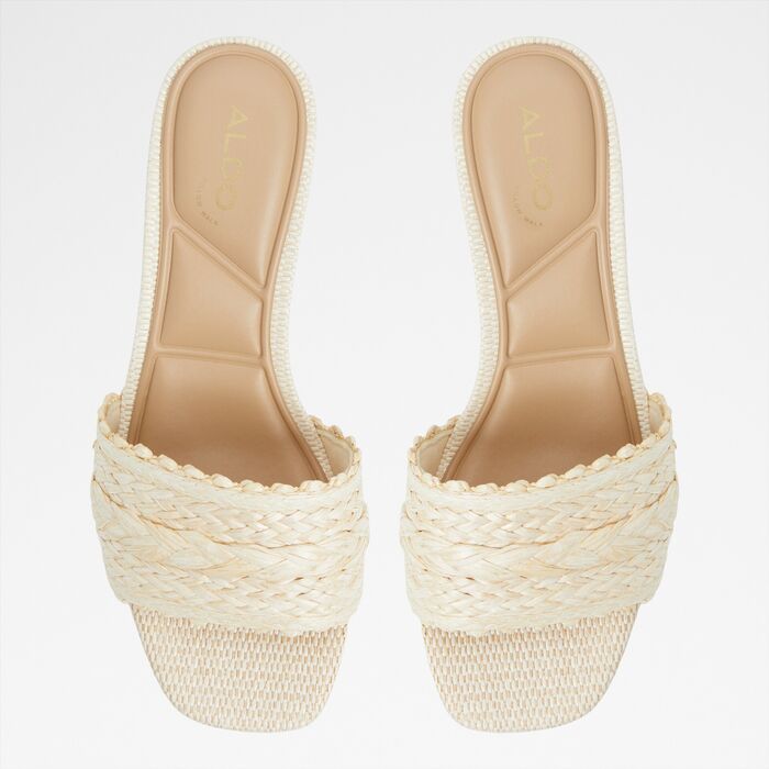 Block heeled mules in white - CLAUDINA