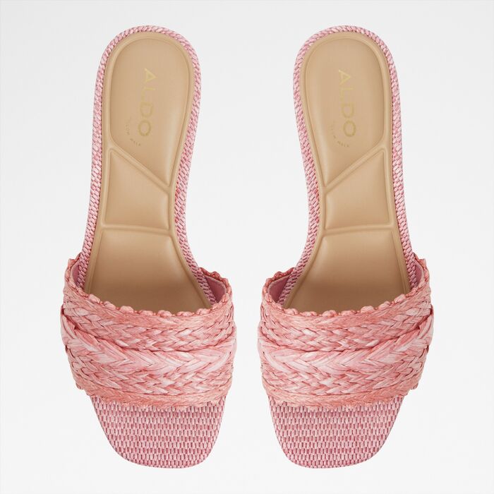Block heeled mules in pink - CLAUDINA