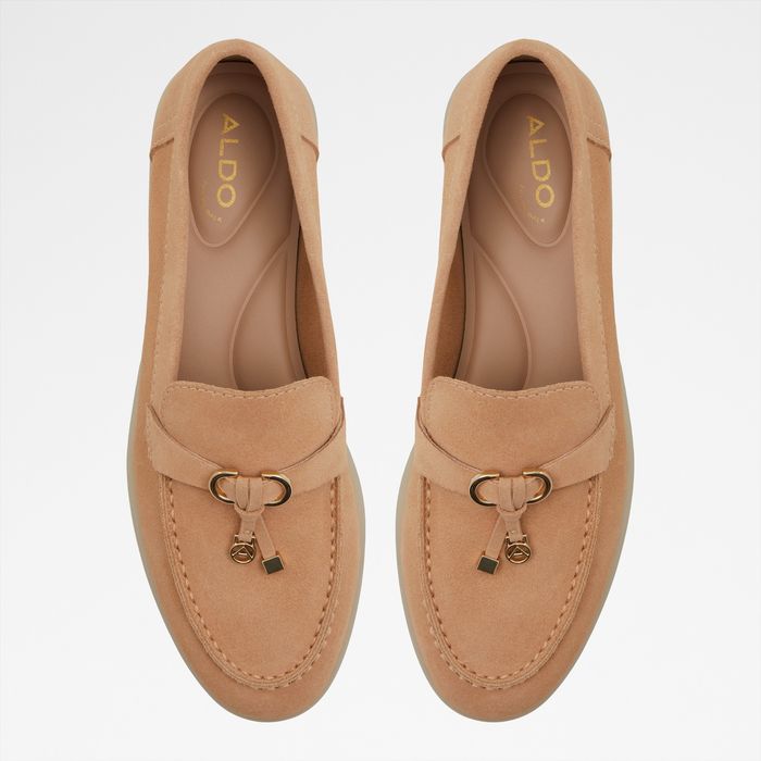Flat loafers in beige leather - CRERAS