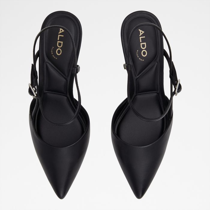 Block heeled shoes in black leather - DARABRIVER