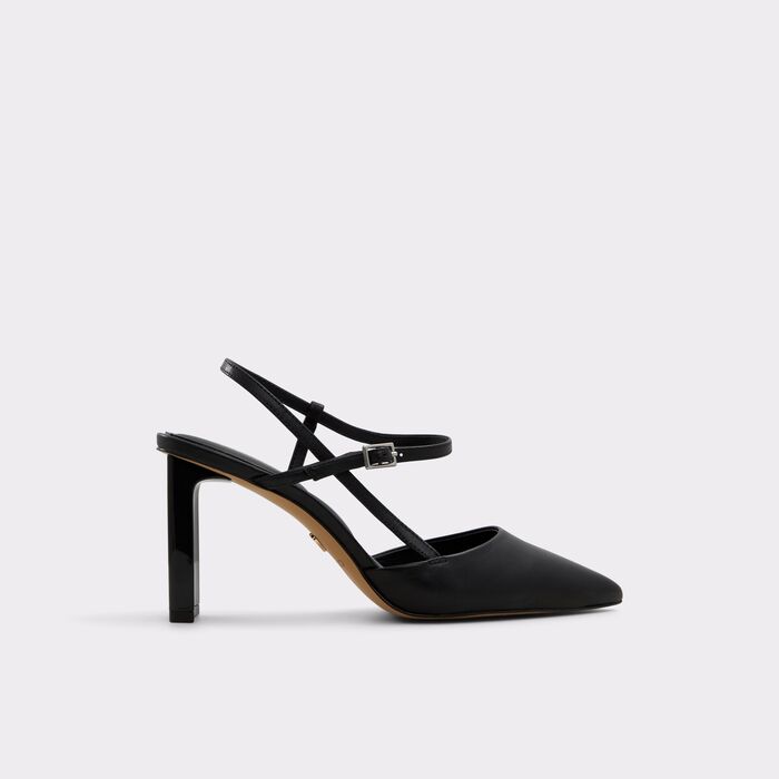 Block heeled shoes in black leather - DARABRIVER