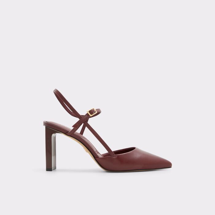 Block heeled shoes in bordo leather - DARABRIVER