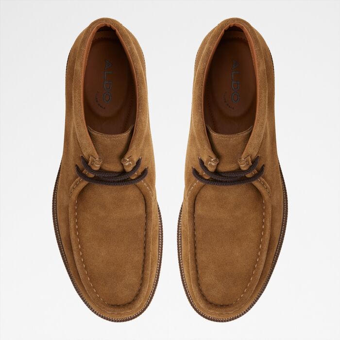 Lace-up boots in cognac leather - DAVIE