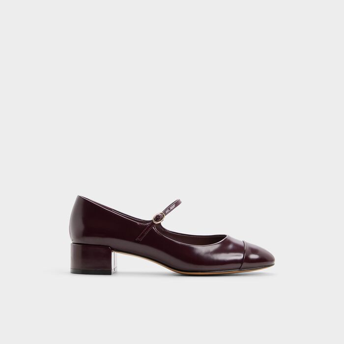Block heeled shoes in bordo - DECIMA