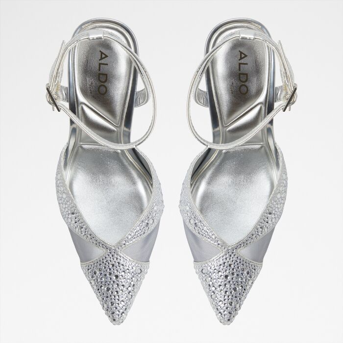 Stiletto heeled shoes in silver - DUNMERE