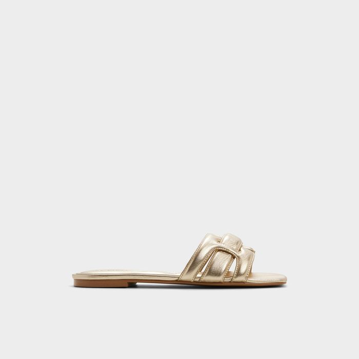 Flat sandals in gold - ELENARIA