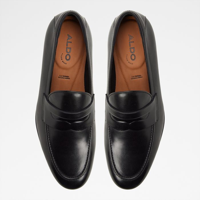 Loafers in black leather - ELVIS
