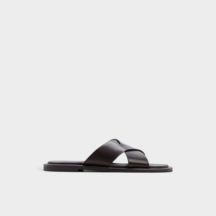 Flip-flops in brown leather - EMRIS