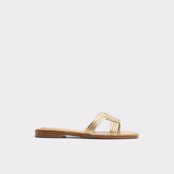 Flat sandals in gold - EROK