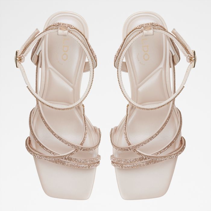 Block heeled sandals in pink - ESTHER