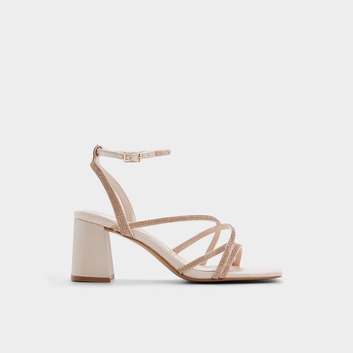 Block heeled sandals in pink - ESTHER