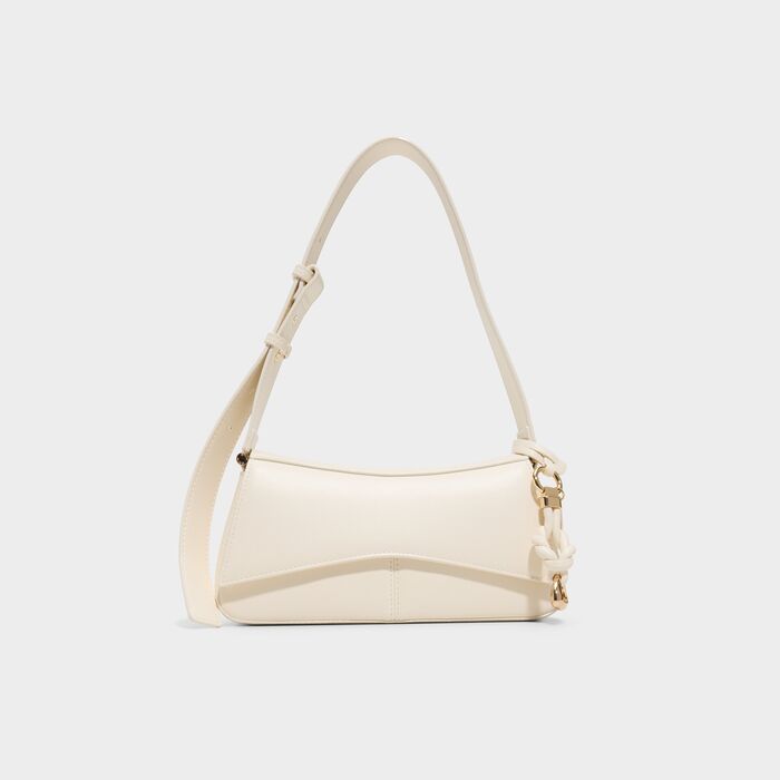 Shoulder bag in white - EVENA