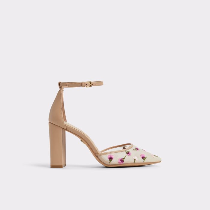 Block heeled shoes in beige - FAITHANA