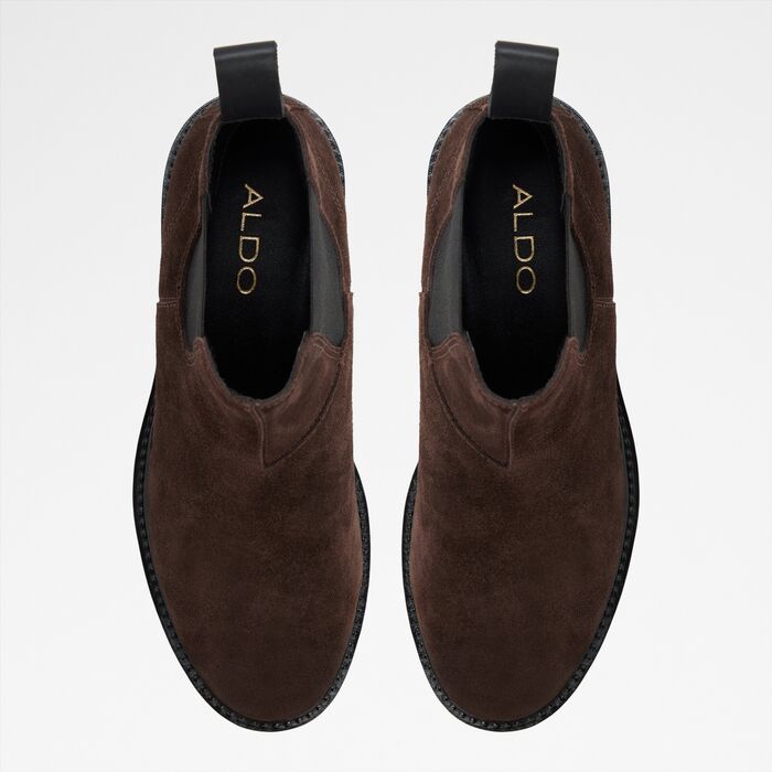 Flat ankle boots in brown leather - FAVERSHAM