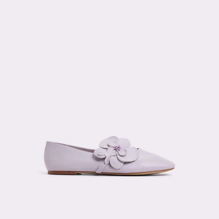 Flat shoes in lilac leather - FLORALINA