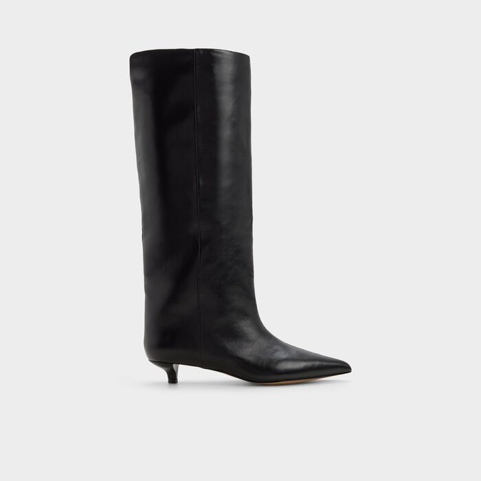 Stiletto heeled tall boots in black - GABELIA