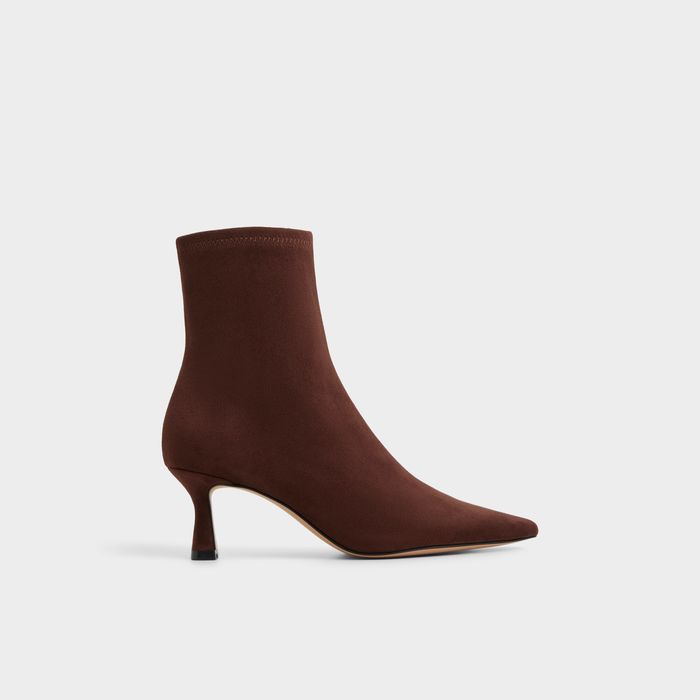 Stiletto heeled ankle boots in brown - GAVAMANA