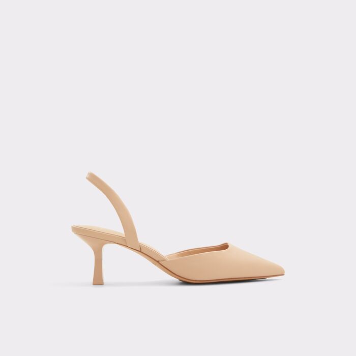 Kitten heeled shoes in beige - GAVEDESSI