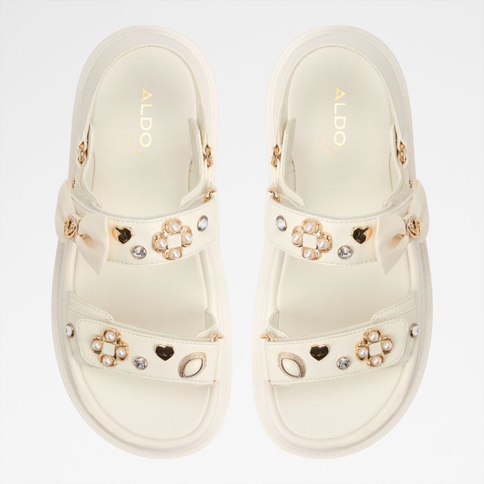 Flat sandals in white - GEMIMA