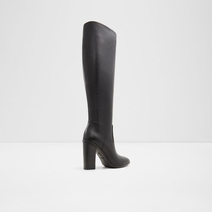 Ladies boots in black leather, block heel - SATORI009001046 | ALDO