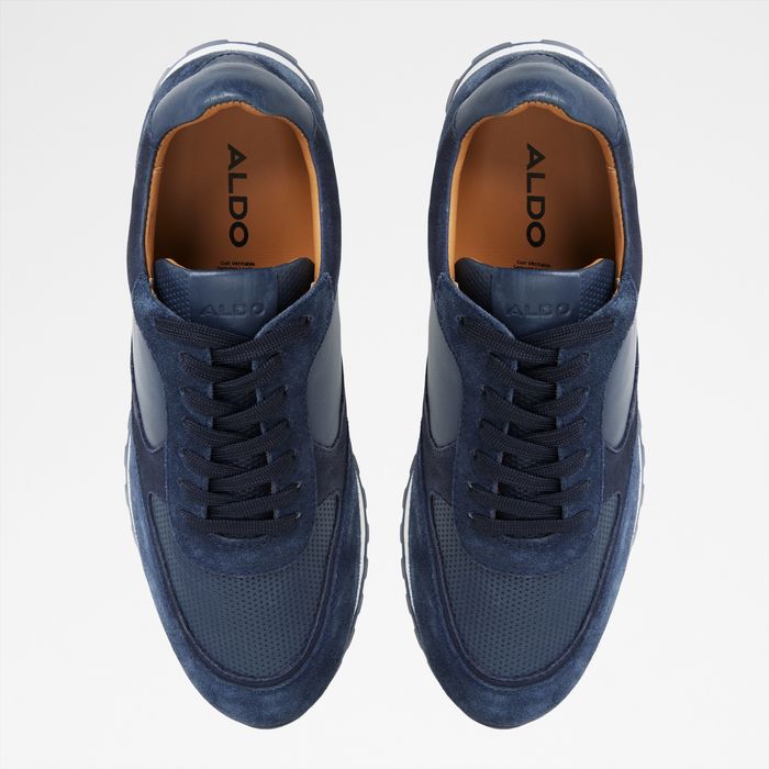 Trainers in navy leather - GORDO