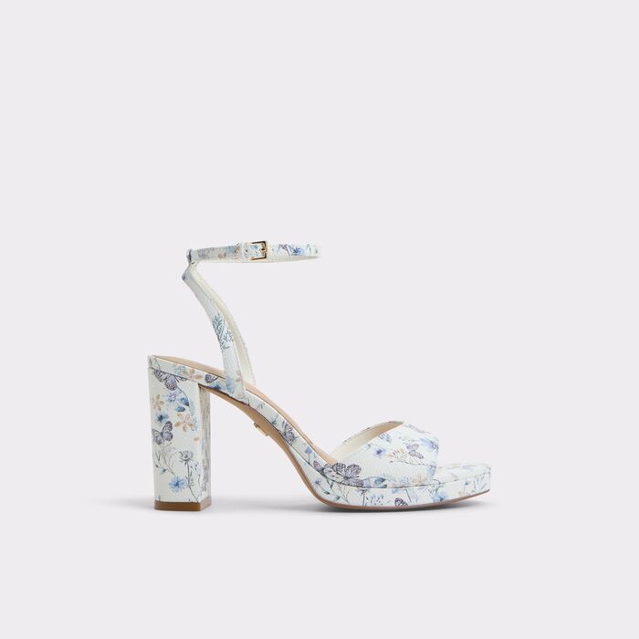 Block heeled sandals in white - GRACIOUS