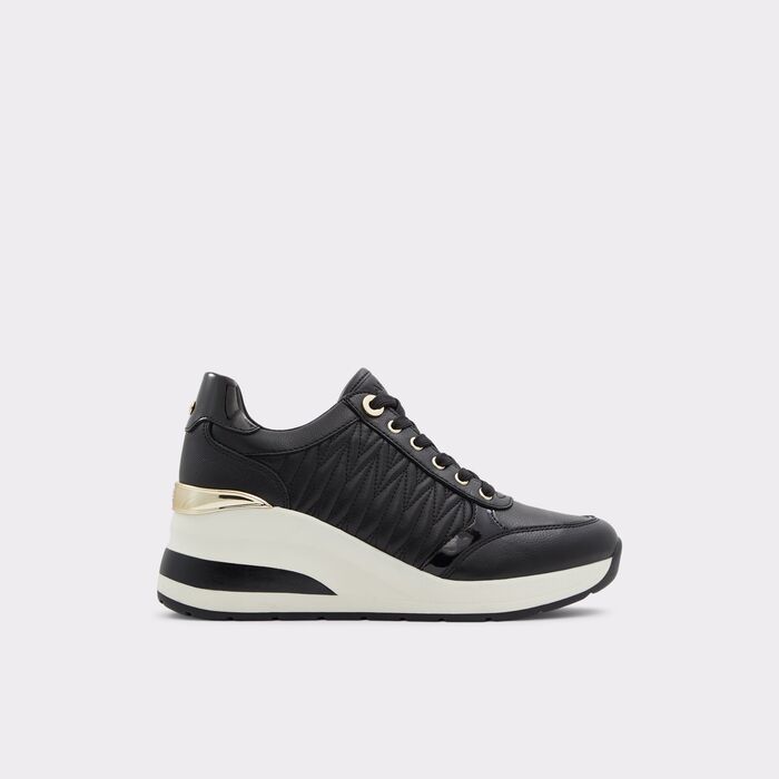 Wedge heeled trainers in black - GRADSKIY