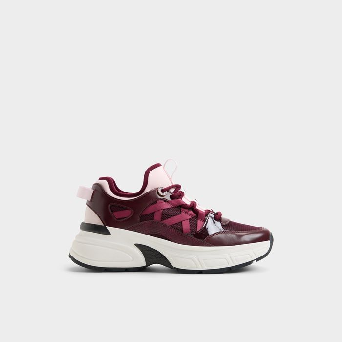 Wedge heeled trainers in bordo - HADDEY