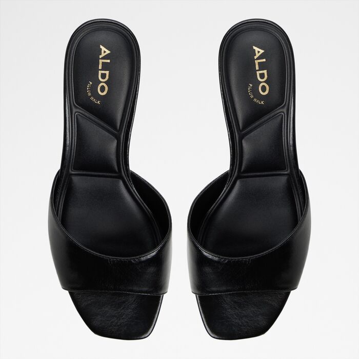 Kitten heeled sandals in black - HAEDEN