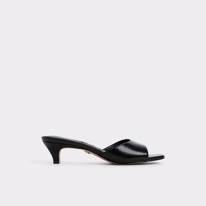Kitten heeled sandals in black - HAEDEN