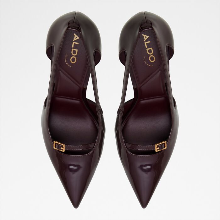 Stiletto heeled shoes in bordo patent - HERBEY