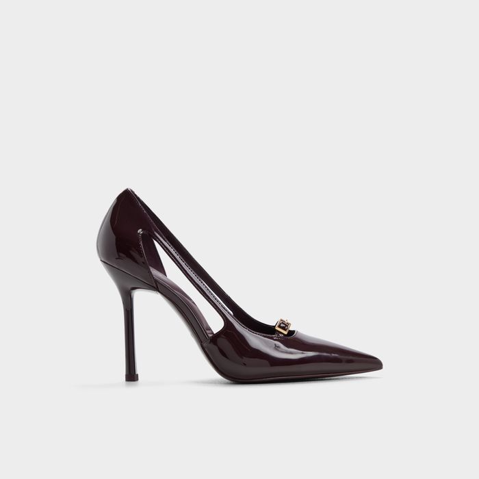 Stiletto heeled shoes in bordo patent - HERBEY