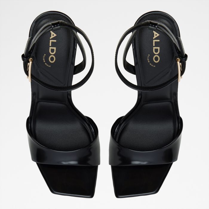 Stiletto heeled sandals in black - ILLUSTRIOUS