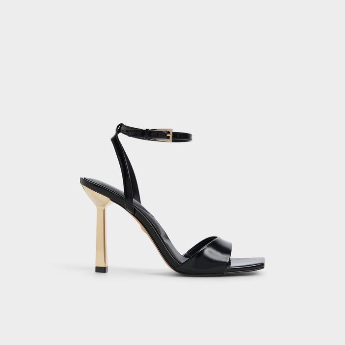 Stiletto heeled sandals in black - ILLUSTRIOUS