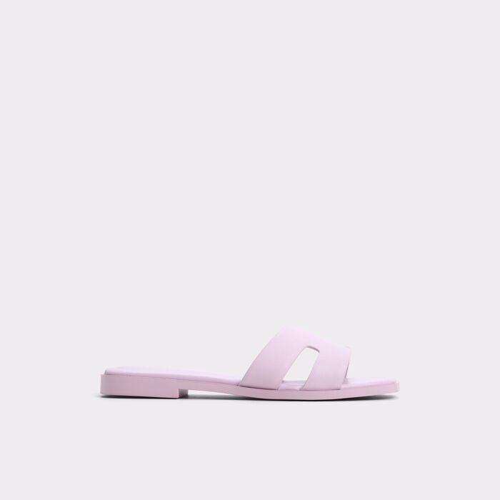 Flat sandals in lilac leather - ITSANDAL