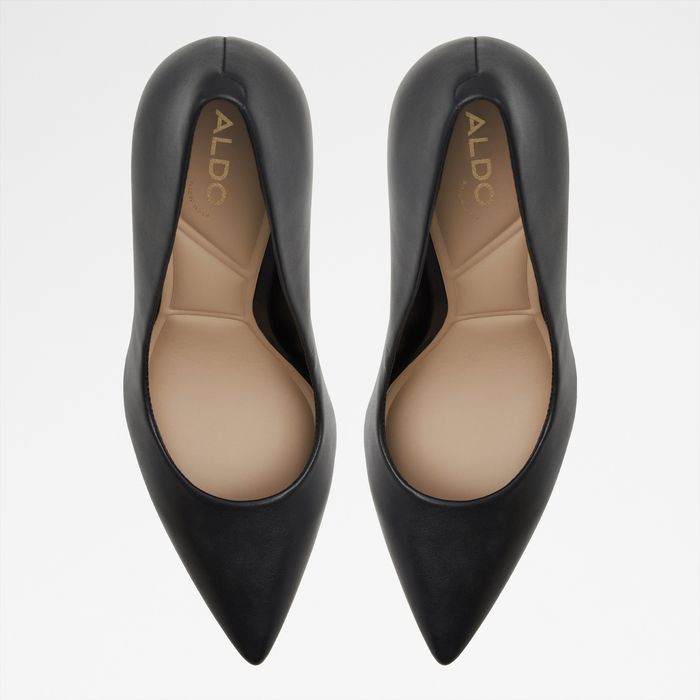 Block heeled shoes in black leather - JAVABRIRYN