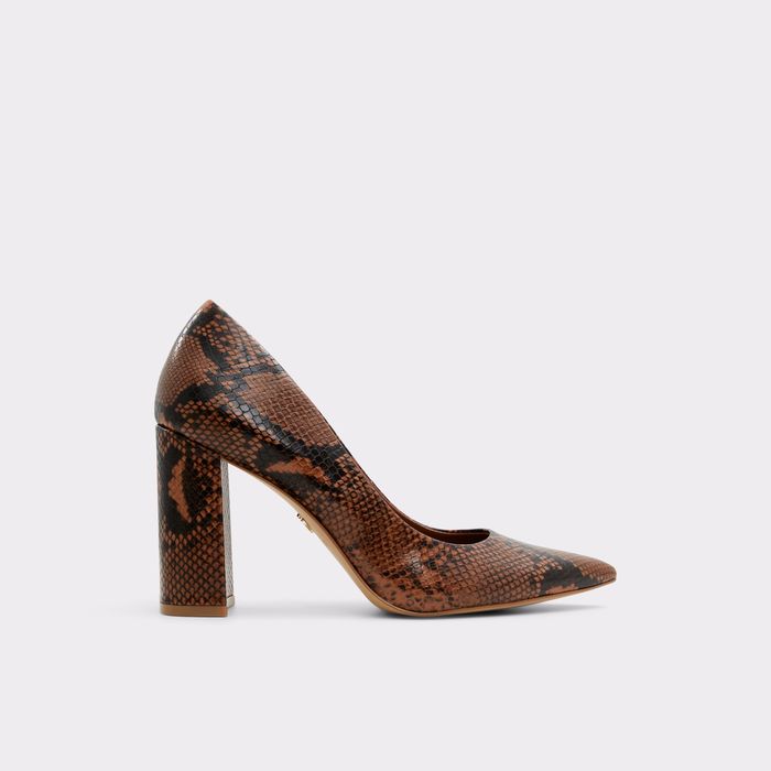 Block heeled shoes in brown - JAVABRIRYN