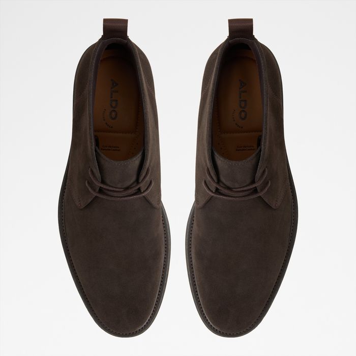 Lace-up boots in brown leather - JEFREY