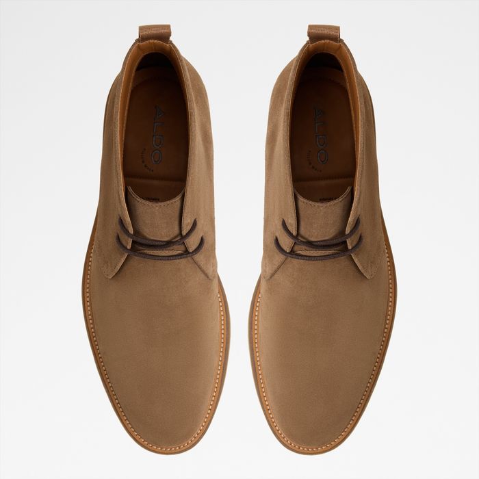 Lace-up boots in beige leather - JEFREY