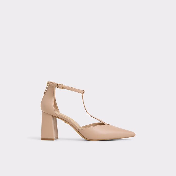Block heeled shoes in beige - JESABEL