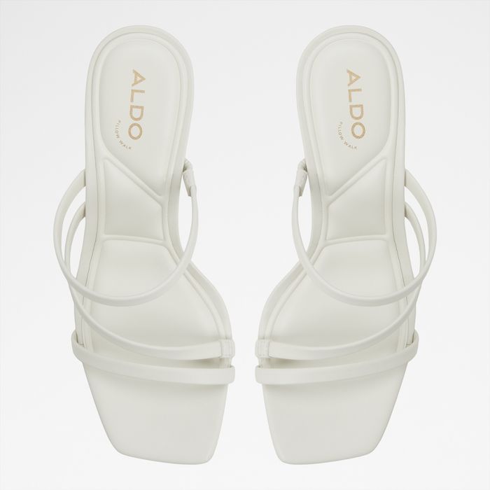 Kitten heeled mules in white - JEWELLA