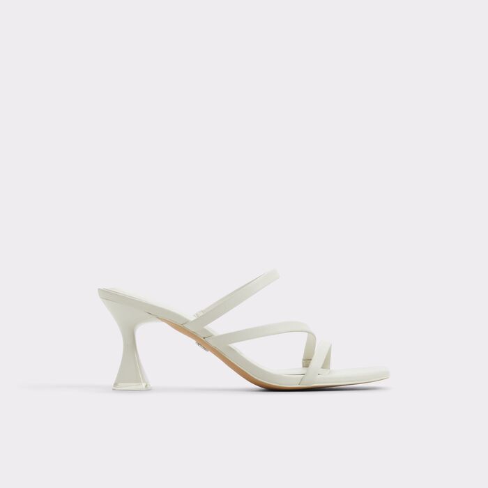 Kitten heeled mules in white - JEWELLA