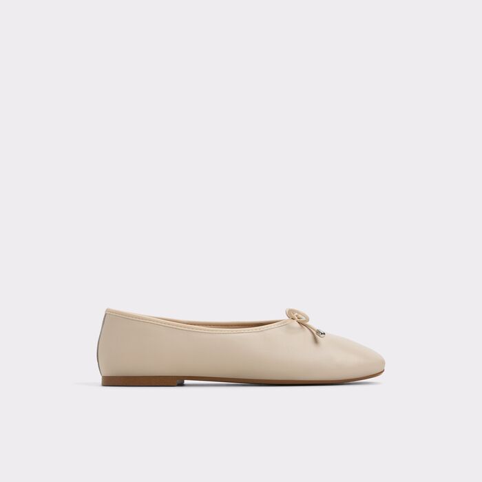Flat ballerinas in beige leather - JOSELIE