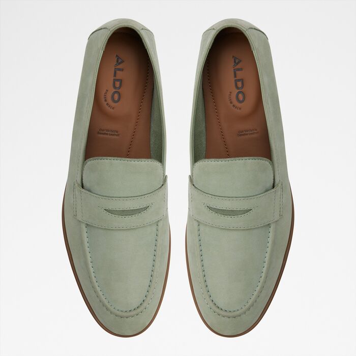 Loafers in green leather - JOURNEY