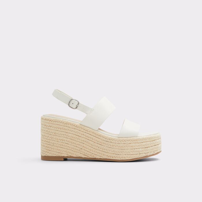 Wedge heeled sandals in white - KEONI