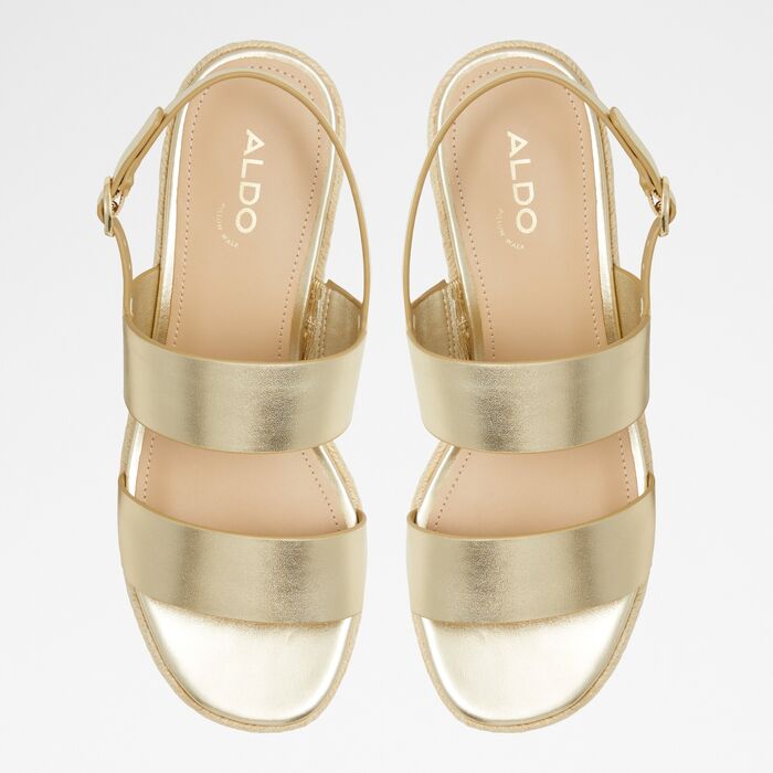 Wedge heeled sandals in gold - KEONI