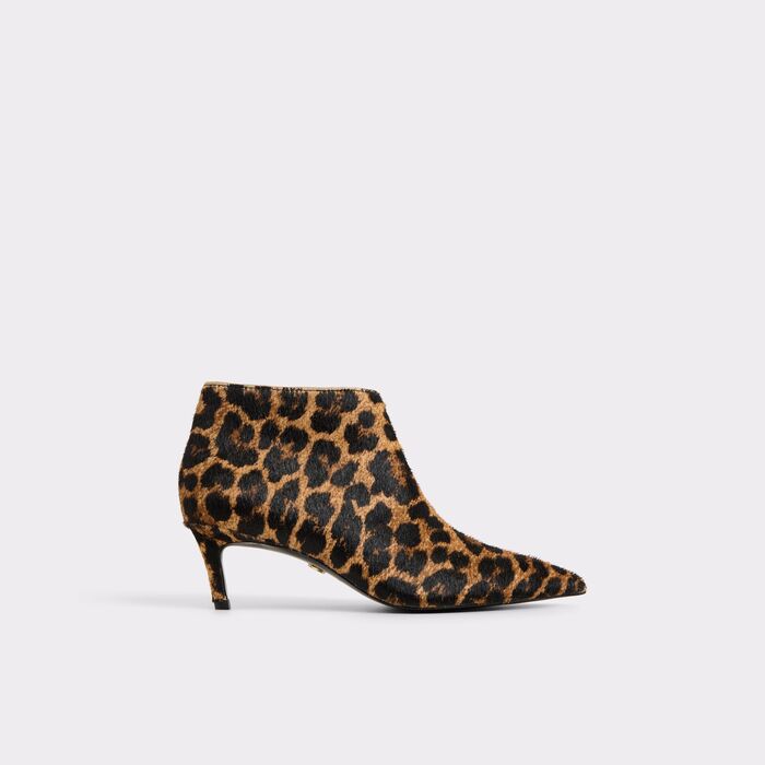 Stiletto heeled ankle boots in black leather - KERALIN