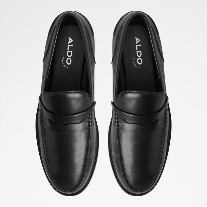 Loafers in black leather - KIERAN
